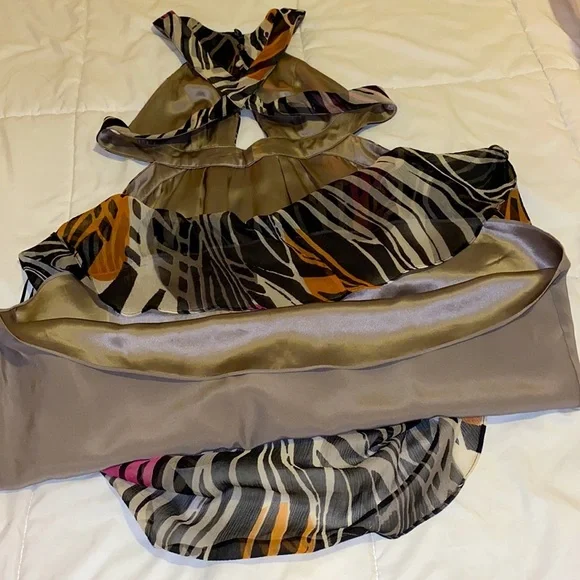 Ali Ro dress women’s 2 black gray pink orange - Picture 12 of 14